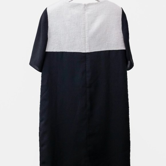 Tibi Alexa Two-Tone Peekaboo Shift Dress - Picture 3 of 10